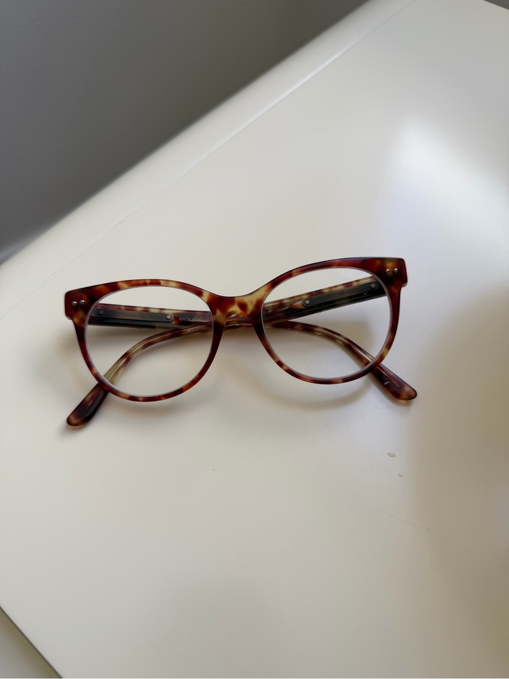 Bottega Veneta Tortoiseshell Cat-Eye Glasses - Brown/Amber